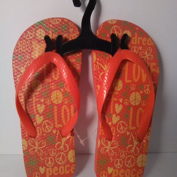Juncture Kids / Girls Flip Flop Sandals Color Orange Size Small NWOT - Picture 6 of 6